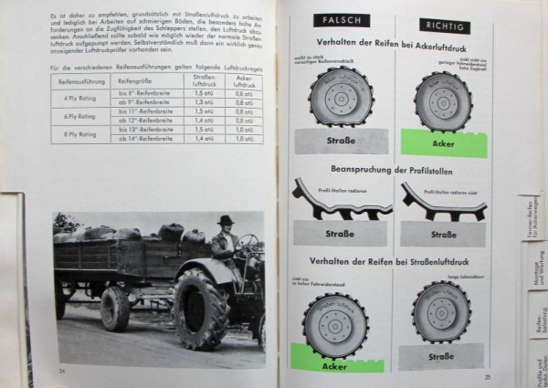 Continental "Reifen für die Landwirtschaft" 1964 Reifenprospekt (4471)